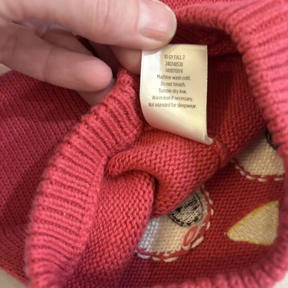 Gymboree Fall Homecoming Owl Pink Sweater Knit Hat 12-24M Cute!  RARE HTF **READ